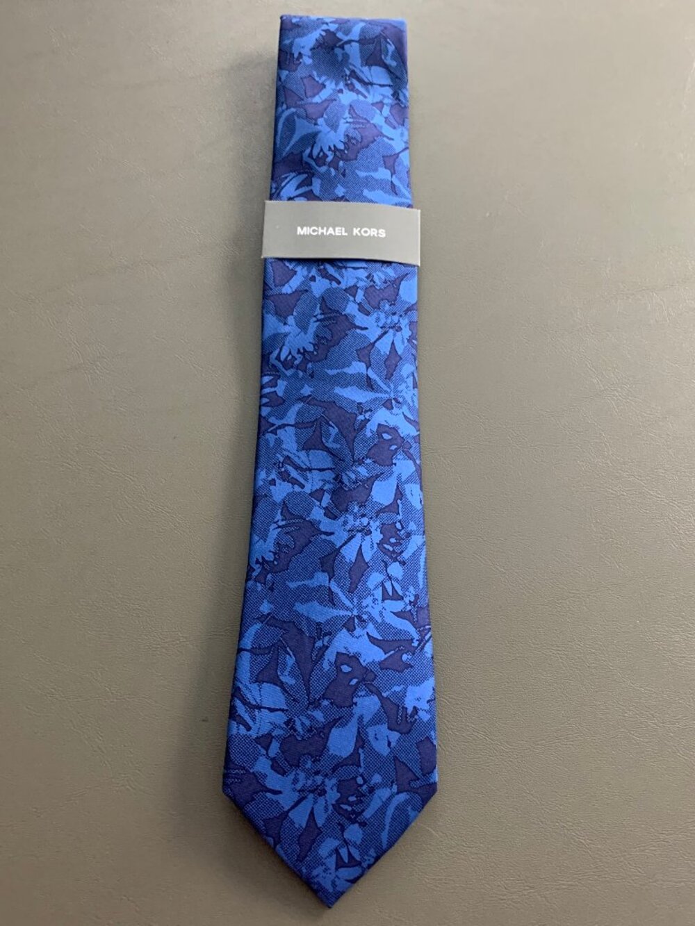 Michael Kors Men's 3'' 100% Silk Abstract Floral Neck Tie, Blue, One Size
